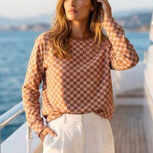 NWT Splits59 Tilda French terry top cafe / blush relaxed fit XS